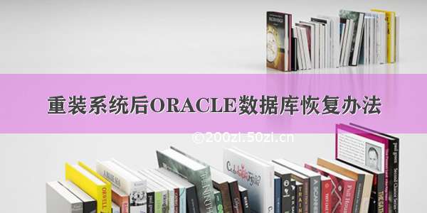 重装系统后ORACLE数据库恢复办法