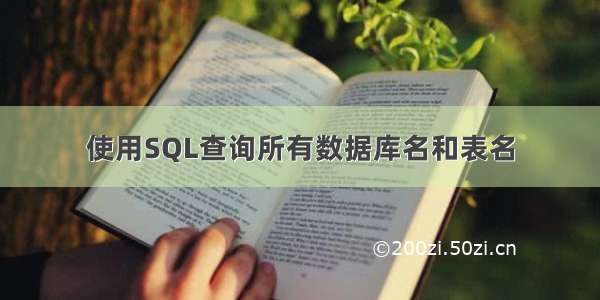 使用SQL查询所有数据库名和表名