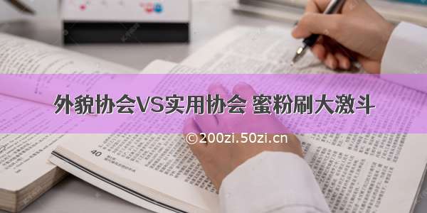 外貌协会VS实用协会 蜜粉刷大激斗