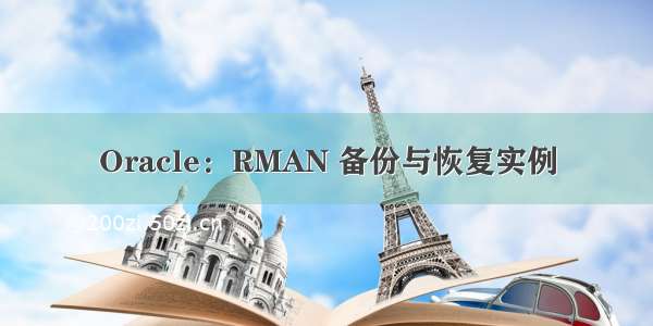 Oracle：RMAN 备份与恢复实例