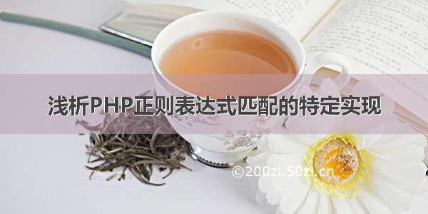 浅析PHP正则表达式匹配的特定实现