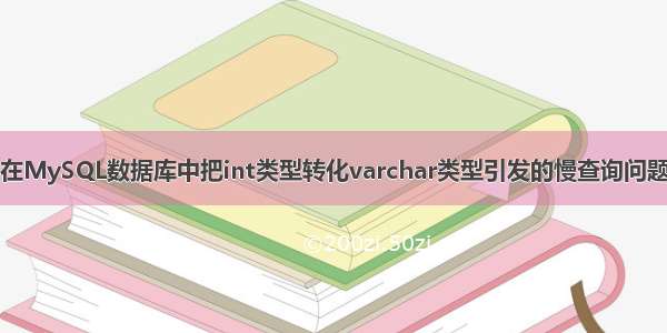 在MySQL数据库中把int类型转化varchar类型引发的慢查询问题