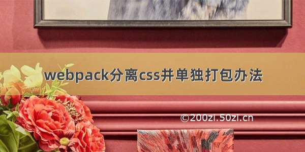 webpack分离css并单独打包办法