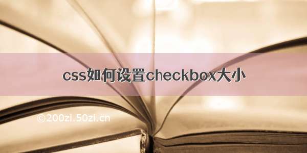 css如何设置checkbox大小