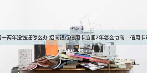 信用卡逾期一两年没钱还怎么办 招商银行信用卡逾期2年怎么协商 – 信用卡还款 – 前端