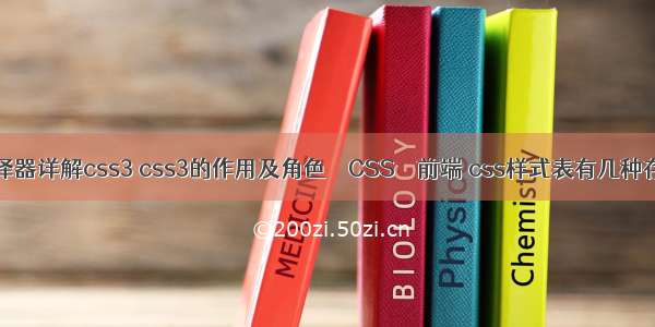 css3选择器详解css3 css3的作用及角色 – CSS – 前端 css样式表有几种存在方式