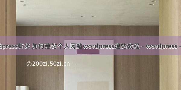 wordpress虾米 如何建站个人网站wordpress建站教程 – wordpress – 前端