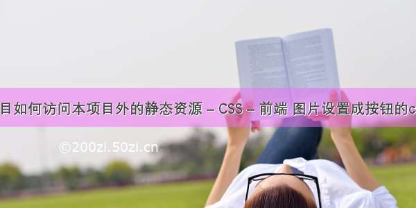 vue项目如何访问本项目外的静态资源 – CSS – 前端 图片设置成按钮的css样式