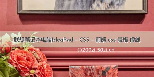 联想笔记本电脑IdeaPad – CSS – 前端 css 表格 虚线