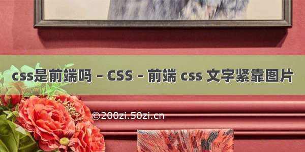 css是前端吗 – CSS – 前端 css 文字紧靠图片