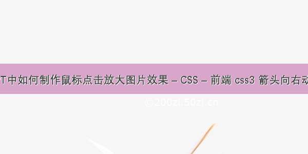 PPT中如何制作鼠标点击放大图片效果 – CSS – 前端 css3 箭头向右动画