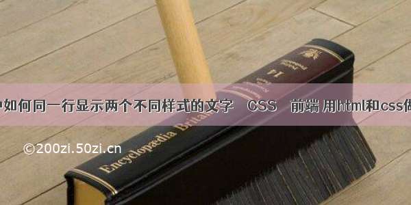 html中如何同一行显示两个不同样式的文字 – CSS – 前端 用html和css做表格