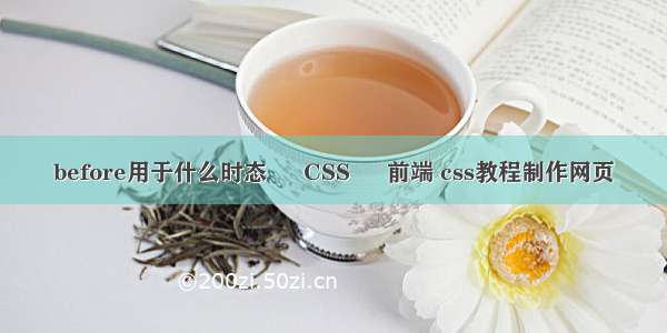 before用于什么时态 – CSS – 前端 css教程制作网页