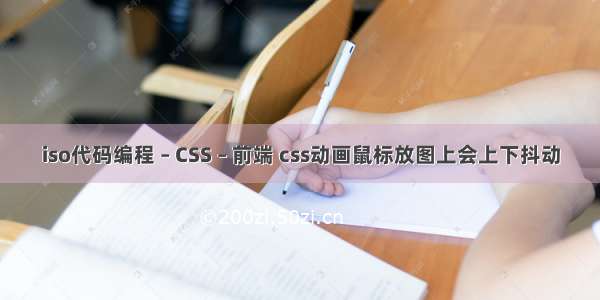 iso代码编程 – CSS – 前端 css动画鼠标放图上会上下抖动