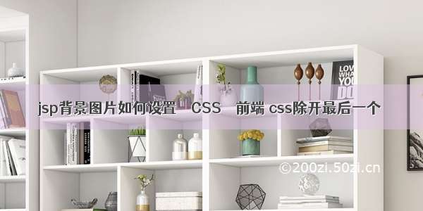 jsp背景图片如何设置 – CSS – 前端 css除开最后一个