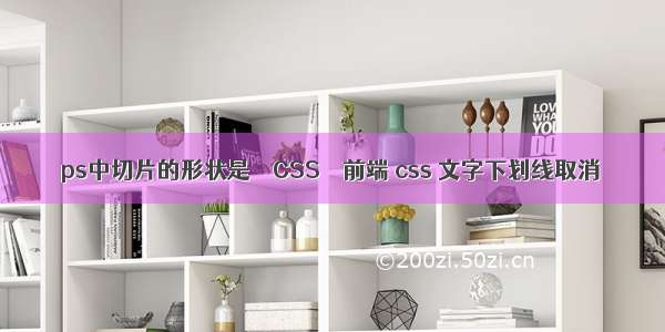 ps中切片的形状是 – CSS – 前端 css 文字下划线取消