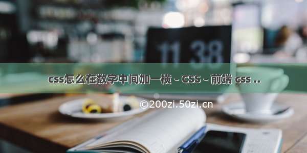 css怎么在数字中间加一横 – CSS – 前端 css ..