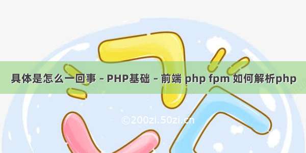 具体是怎么一回事 – PHP基础 – 前端 php fpm 如何解析php