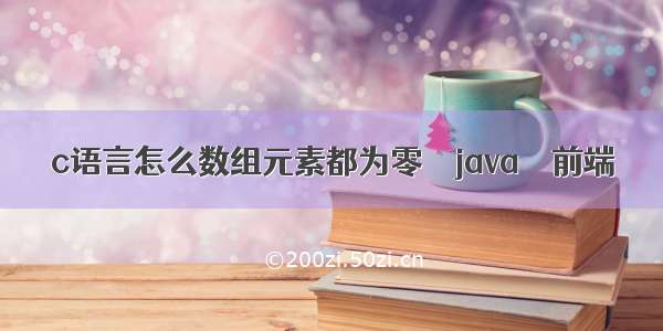 c语言怎么数组元素都为零 – java – 前端