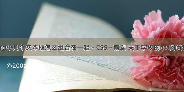 word中几个文本框怎么组合在一起 – CSS – 前端 关于学校的css网页模板