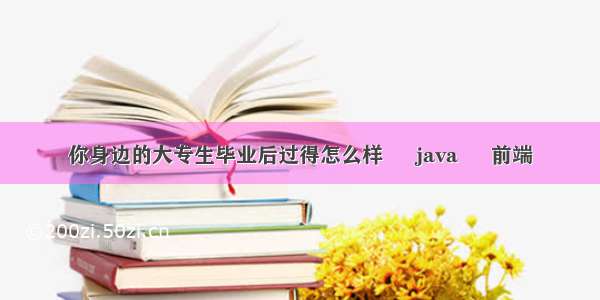 你身边的大专生毕业后过得怎么样 – java – 前端