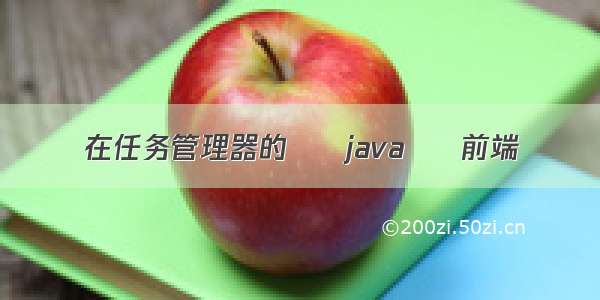 在任务管理器的 – java – 前端