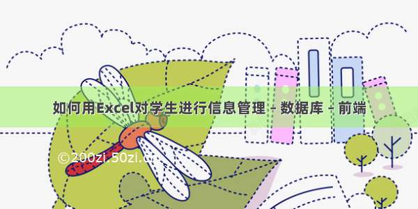 如何用Excel对学生进行信息管理 – 数据库 – 前端