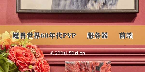 魔兽世界60年代PVP – 服务器 – 前端