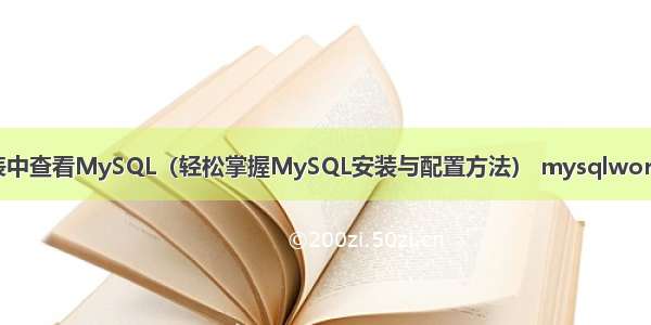 如何在注册表中查看MySQL（轻松掌握MySQL安装与配置方法） mysqlworkbench外键