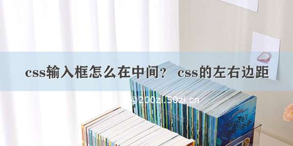 css输入框怎么在中间？ css的左右边距