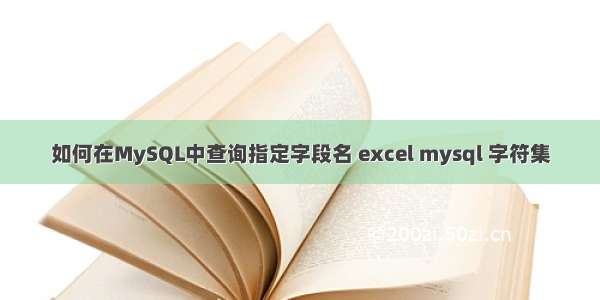 如何在MySQL中查询指定字段名 excel mysql 字符集