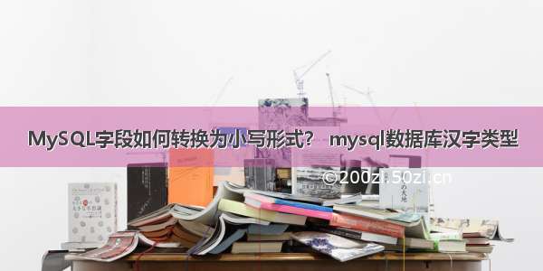 MySQL字段如何转换为小写形式？ mysql数据库汉字类型