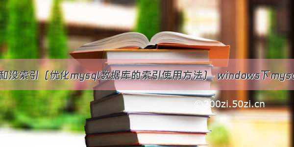 mysql有索引和没索引（优化mysql数据库的索引使用方法） windows下mysql的安装目录