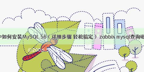 Docker中如何安装MySQL 56（详细步骤 轻松搞定） zabbix mysql查询磁盘空间