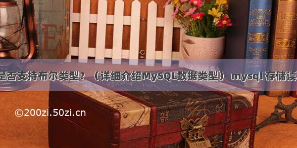 MySQL中是否支持布尔类型？（详细介绍MySQL数据类型） mysql 存储读取图片路径