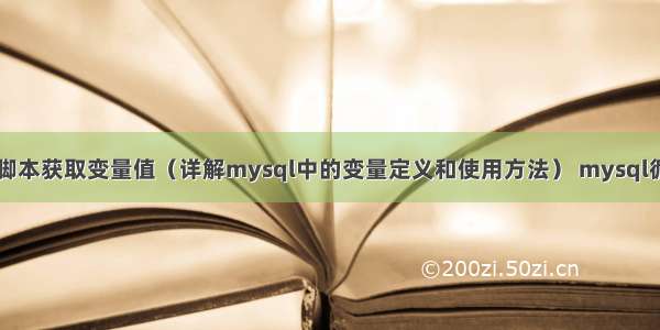 mysql脚本获取变量值（详解mysql中的变量定义和使用方法） mysql循环语句