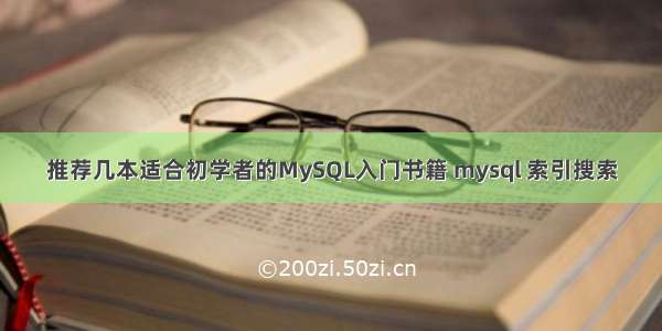 推荐几本适合初学者的MySQL入门书籍 mysql 索引搜索