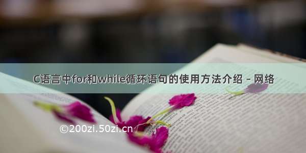 C语言中for和while循环语句的使用方法介绍 – 网络