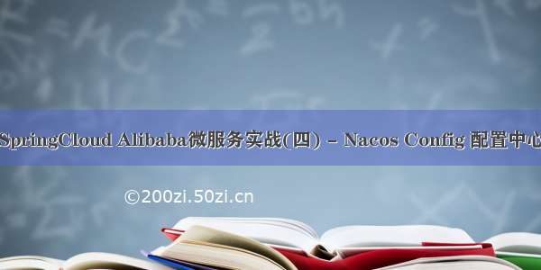 SpringCloud Alibaba微服务实战(四) - Nacos Config 配置中心