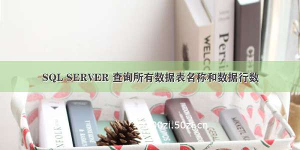 SQL SERVER 查询所有数据表名称和数据行数