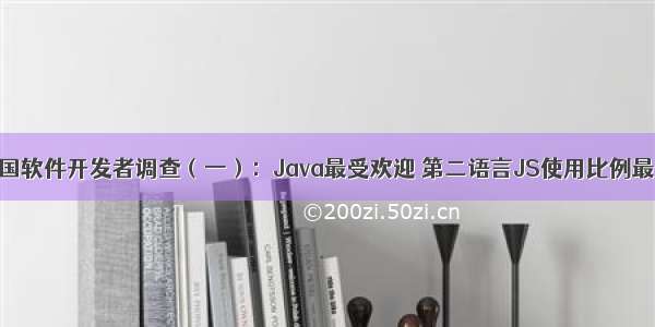 中国软件开发者调查（一）：Java最受欢迎 第二语言JS使用比例最高