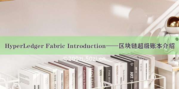 HyperLedger Fabric Introduction——区块链超级账本介绍