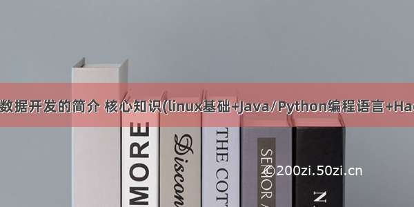 BigData：大数据开发的简介 核心知识(linux基础+Java/Python编程语言+Hadoop{HDFS H