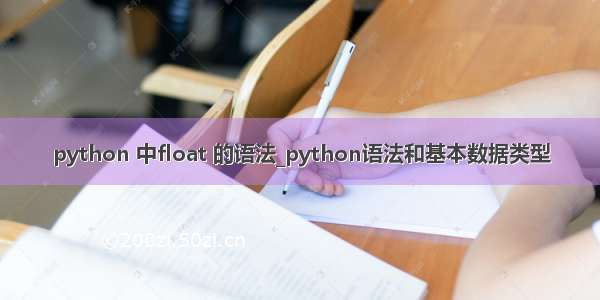 python 中float 的语法_python语法和基本数据类型