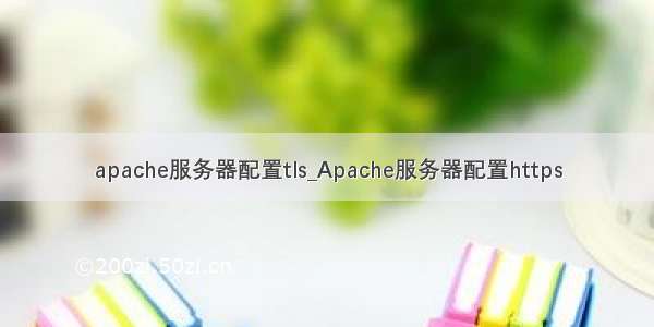 apache服务器配置tls_Apache服务器配置https