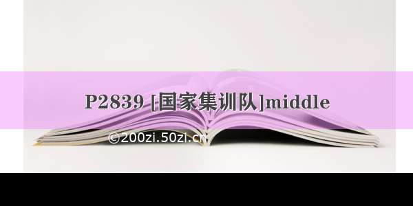 P2839 [国家集训队]middle