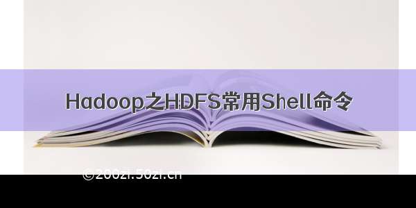 Hadoop之HDFS常用Shell命令