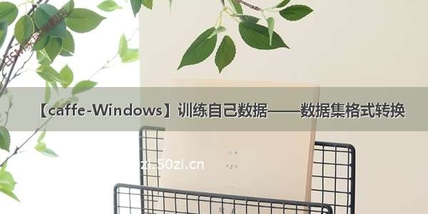 【caffe-Windows】训练自己数据——数据集格式转换