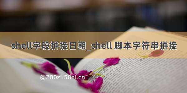 shell字段拼接日期_shell 脚本字符串拼接