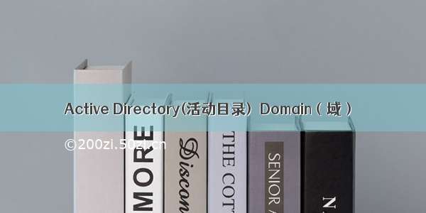 Active Directory(活动目录)  Domain（域）